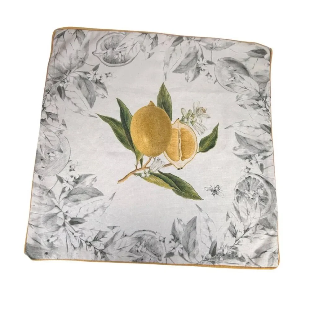 Williams Sonoma Meyer Lemon Botanical Indoor/Outdoor Tailored Pillow Cover